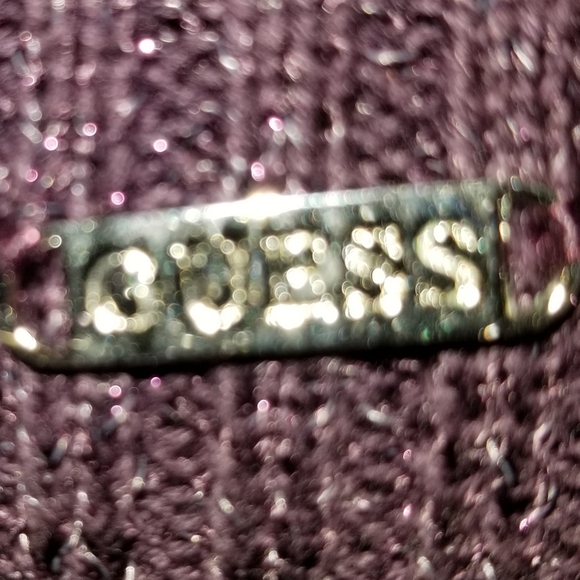 Guess Knit style Rich Purple Sweater with Gold Threading - Picture 4 of 5